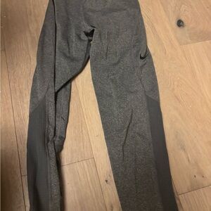 Nike Gray and Black Dri-FIT Leggings